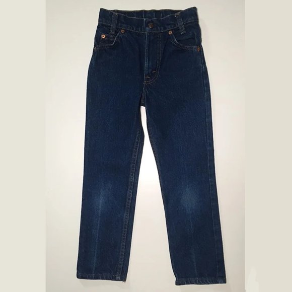 Vintage 80s Levis Orange Tab Slim 219 0216 Kids Size 7 - Picture 1 of 7